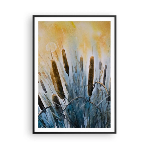 Affisch i svart ram - Vattnets kyla, solens hetta - 70x100 cm