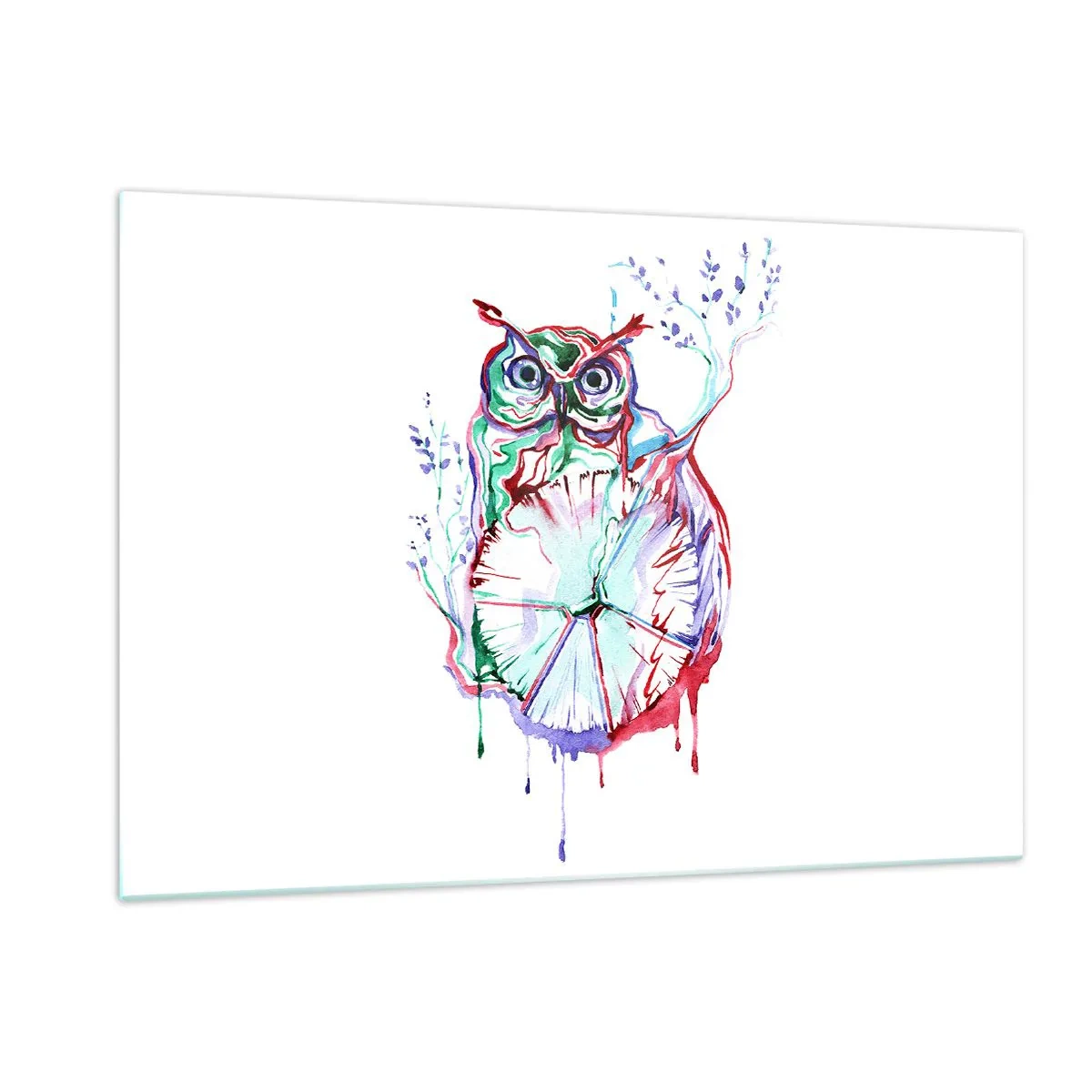 Glastavla - Bild på glas - Klok ur naturen - 120x80 cm