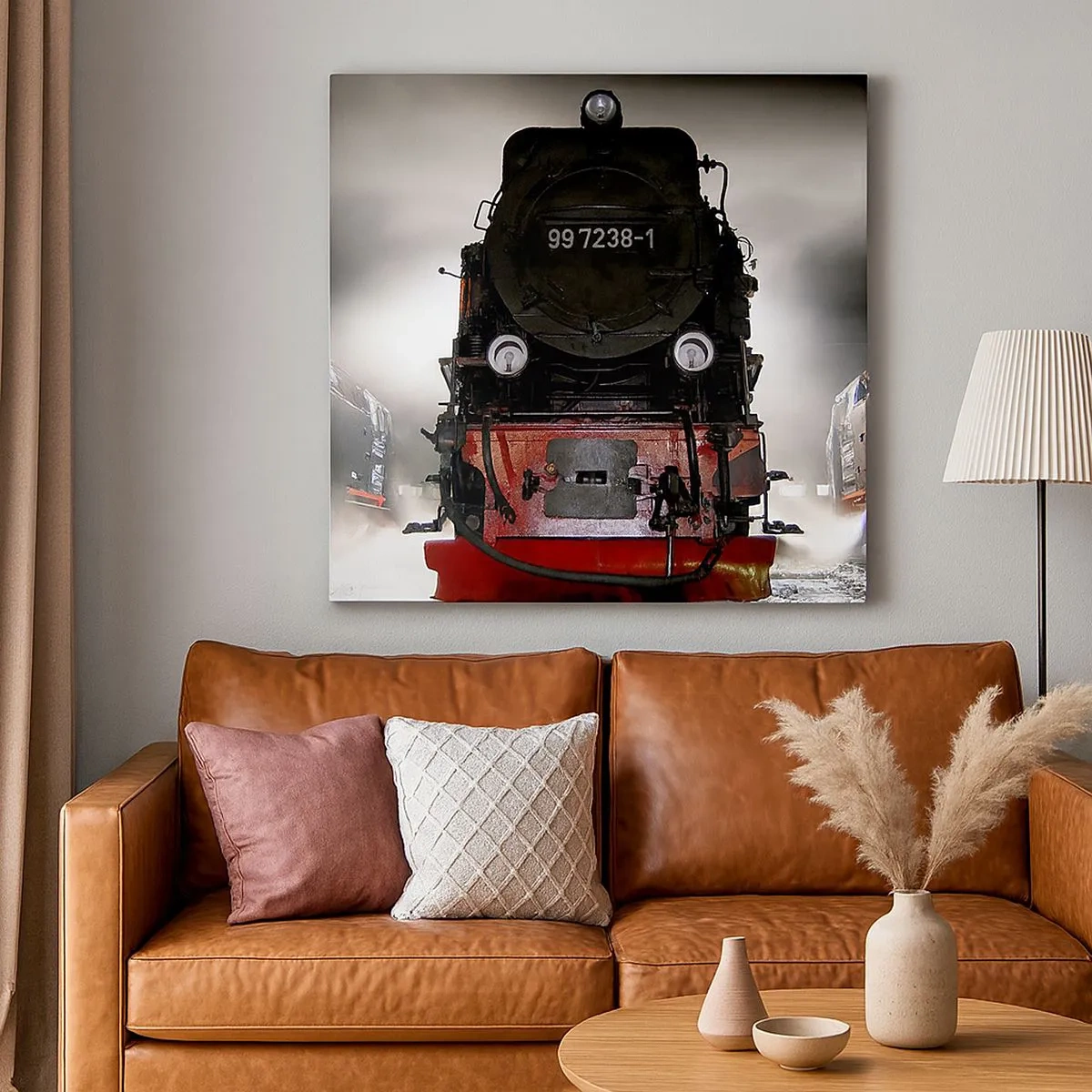 Canvastavla - Bild på duk - Står och stjäler, andas och blåser - 30x30 cm