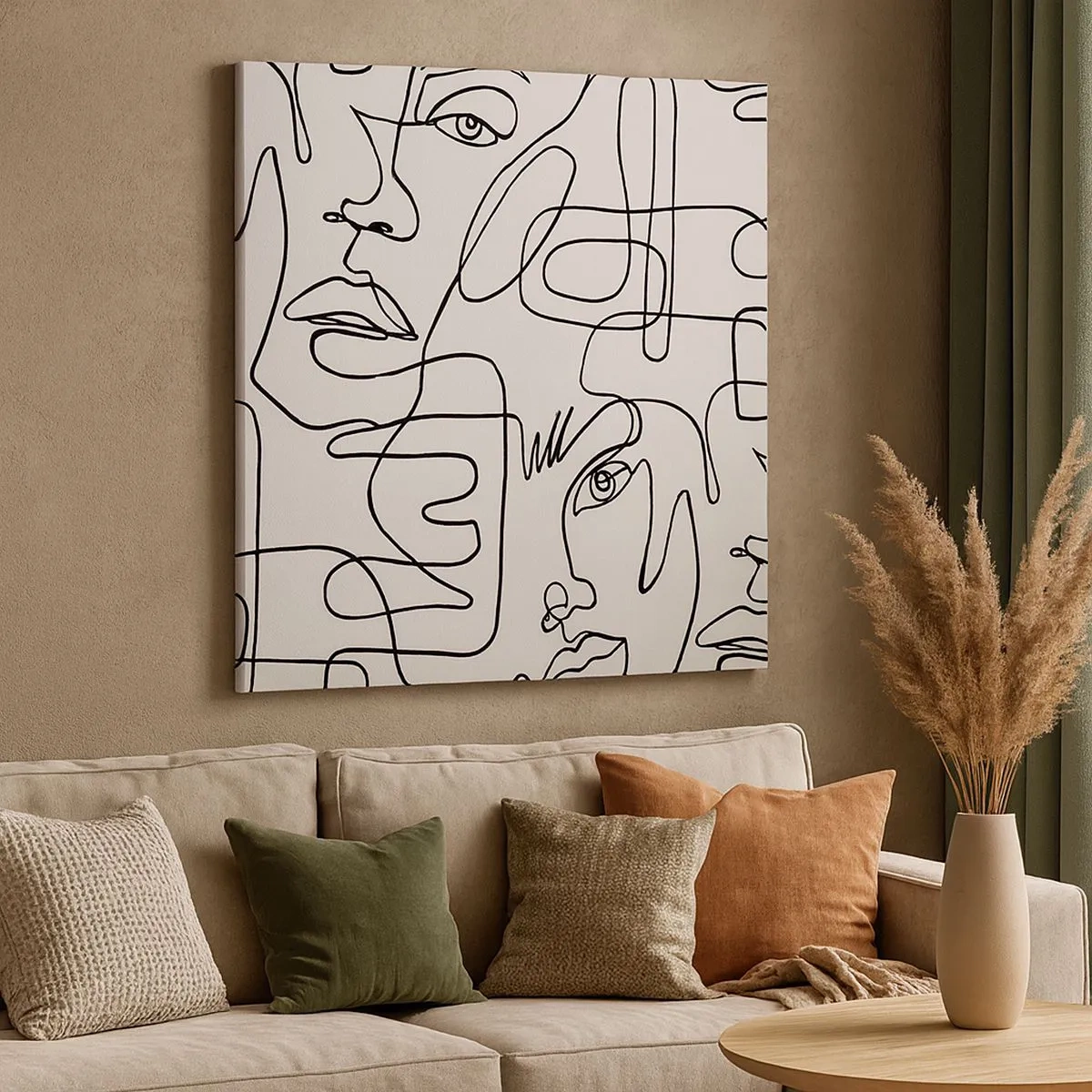 Canvastavla - Bild på duk - I trassliga känslor - 30x30 cm