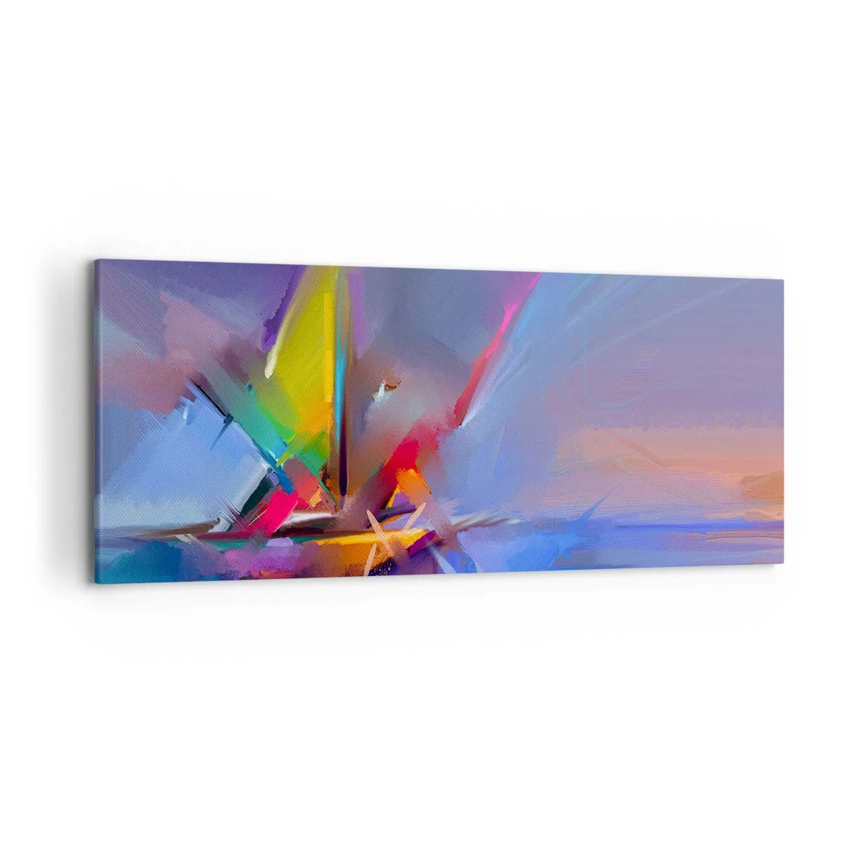 Canvastavla - Bild på duk - Snabb som en fågel - 120x50 cm