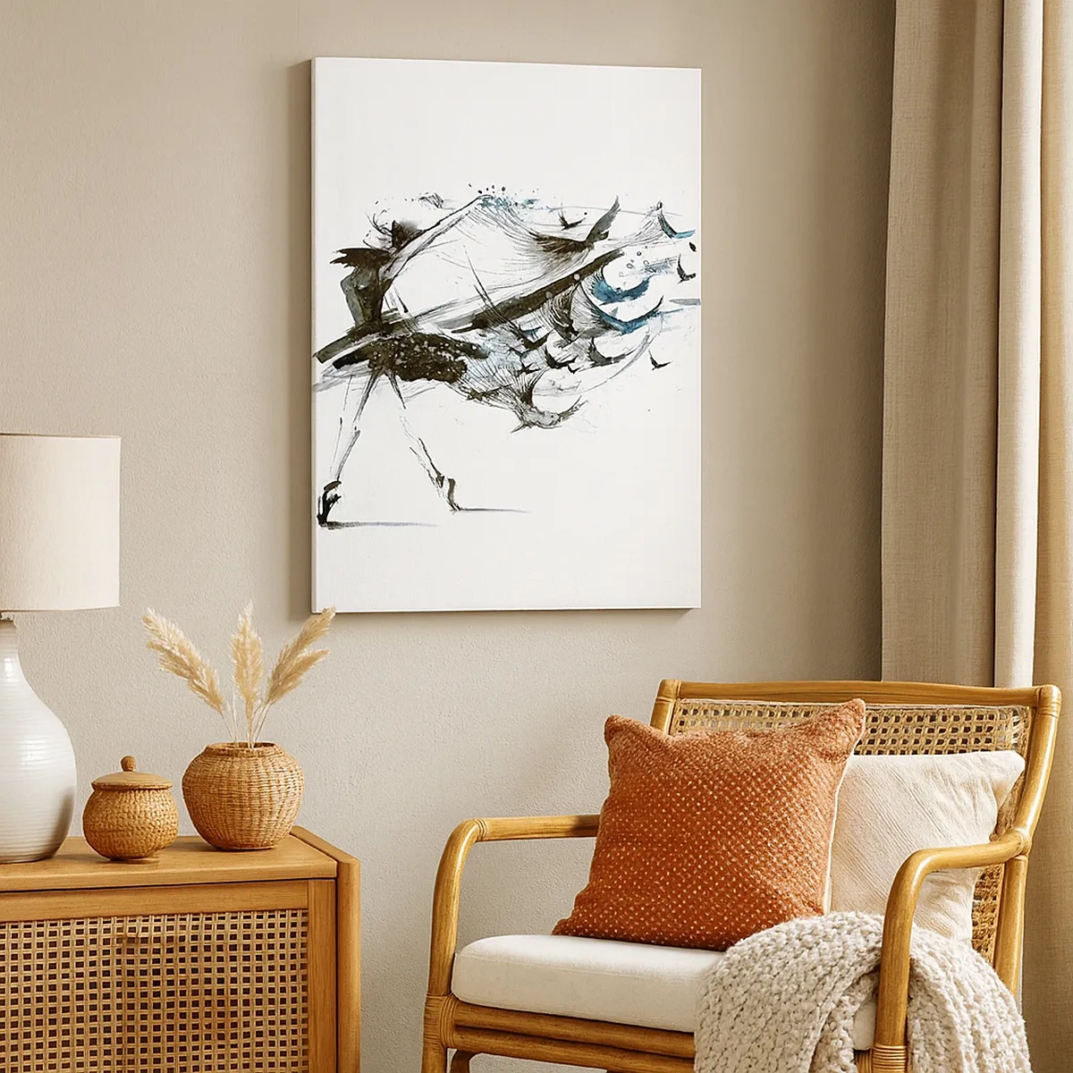 Canvastavla - Bild på duk - Musikens magi befriar från trolldom - 50x70 cm