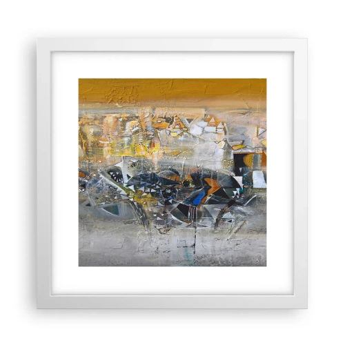 Affisch i vit ram - Allt blir bra - 30x30 cm