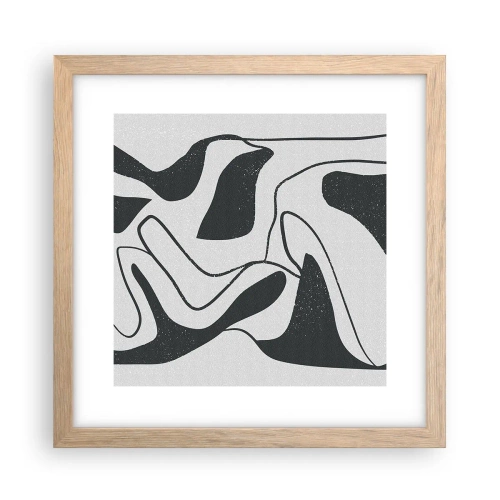 Affisch i ram av ljusek - Abstrakt lek i en labyrint - 30x30 cm
