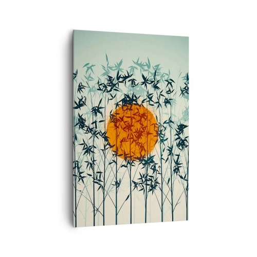 Canvastavla - Bild på duk - Japansk sol - 80x120 cm