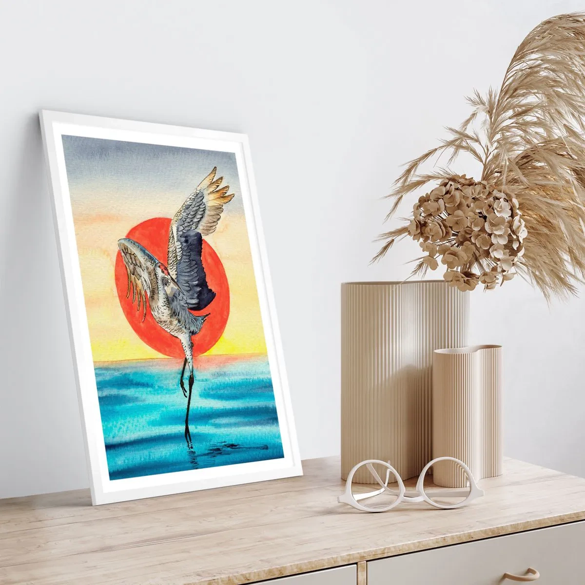 Affisch i vit ram - Dags att gå tillbaka - 70x100 cm