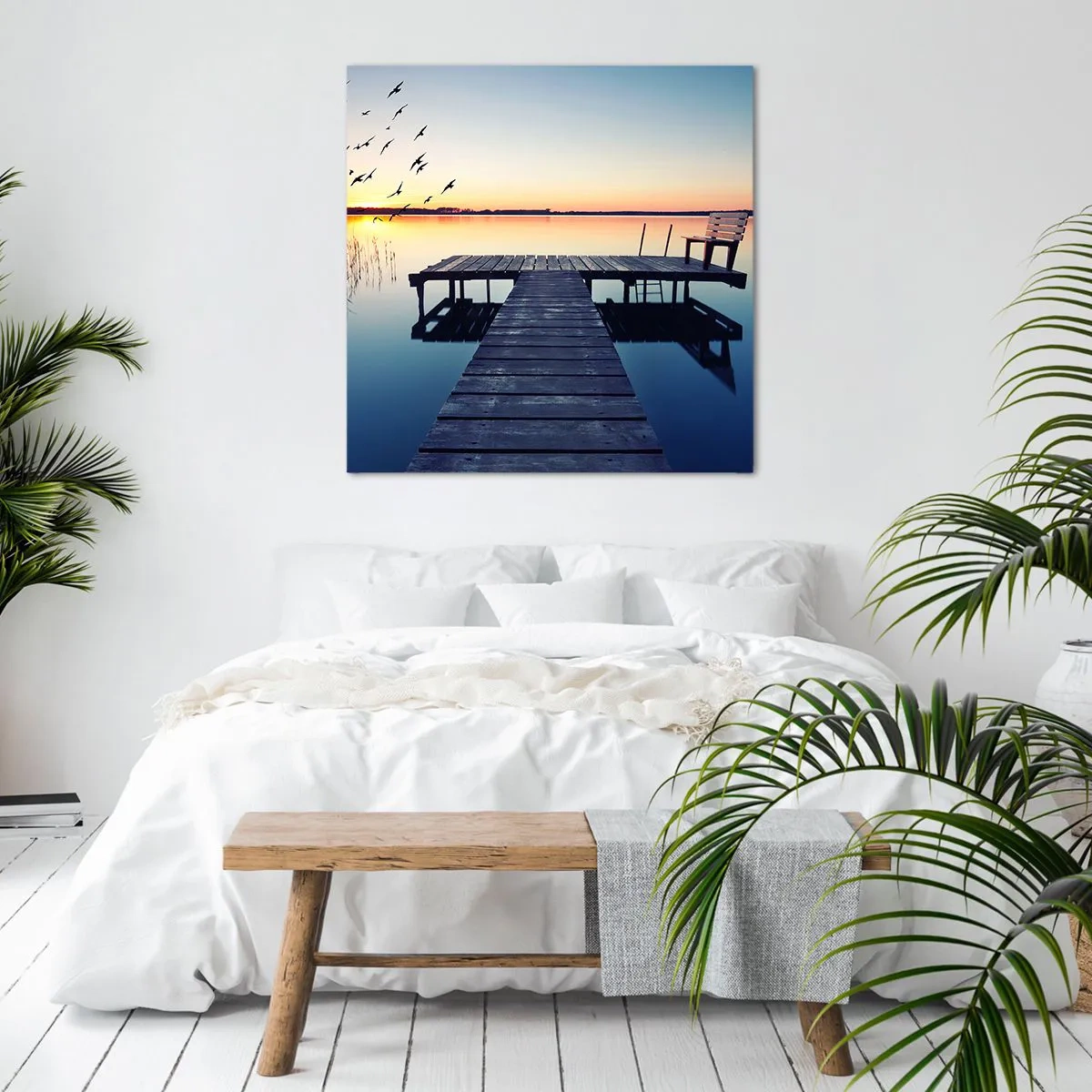 Canvastavla - Bild på duk - Det var en bra dag - 50x50 cm