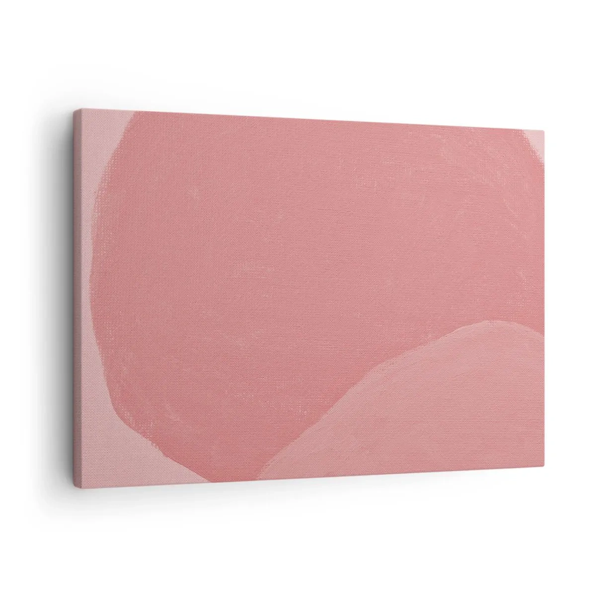 Canvastavla - Bild på duk - Delikat abstraktion i nyanser av rosa, organiska former och minimalism - 70x50cm - Organisk komposition i rosa - Modern väggdekoration för vardagsrum och sovrum ARTTOR