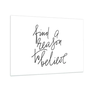 Glastavla - Bild på glas - Det är möjligt - 100x70 cm