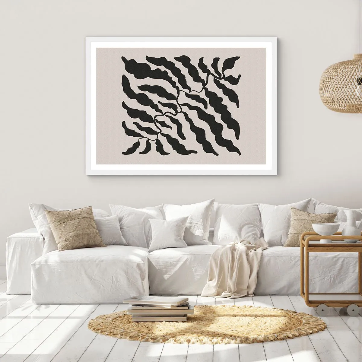 Affisch i vit ram - Kvadratens natur - 40x30 cm