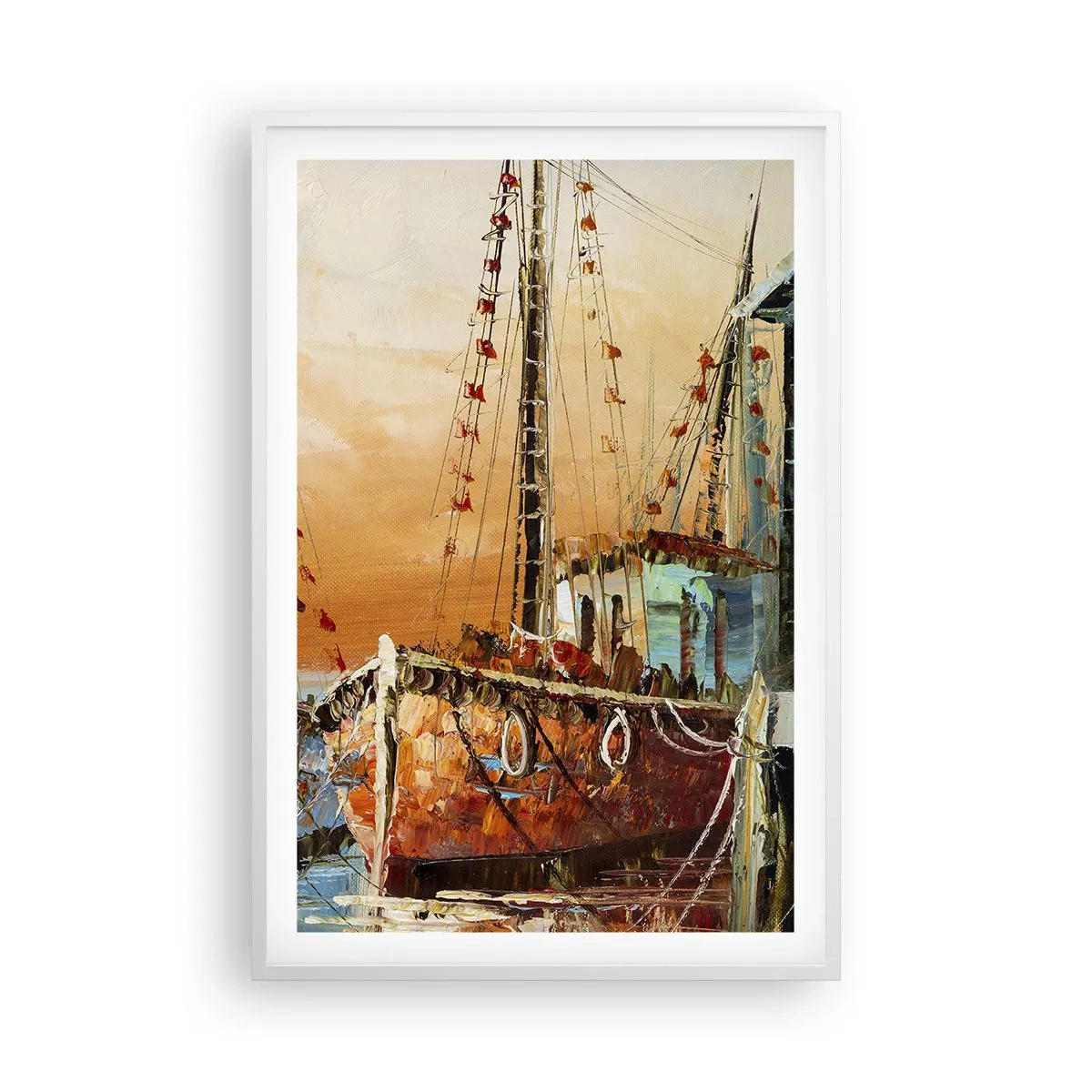 Affisch i vit ram - Lugn hemresa - 61x91 cm