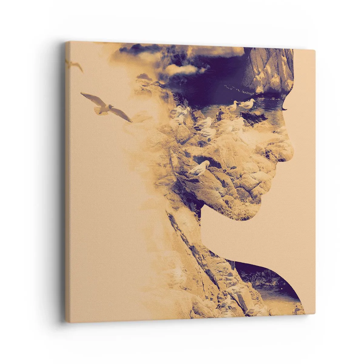 Canvastavla - Bild på duk - Skön av naturen - 40x40 cm