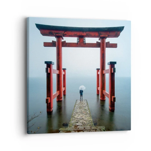 Canvastavla - Bild på duk - Japansk begrundan - 40x40 cm