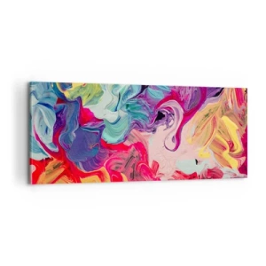 Canvastavla - Bild på duk - Färgerna föds - 100x40 cm