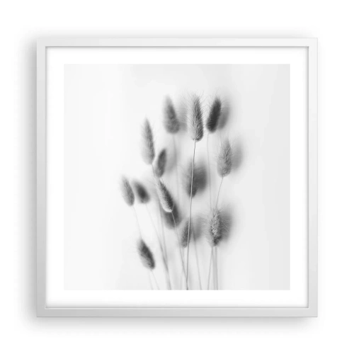 Affisch i vit ram - Fluffigt gräs - 50x50 cm