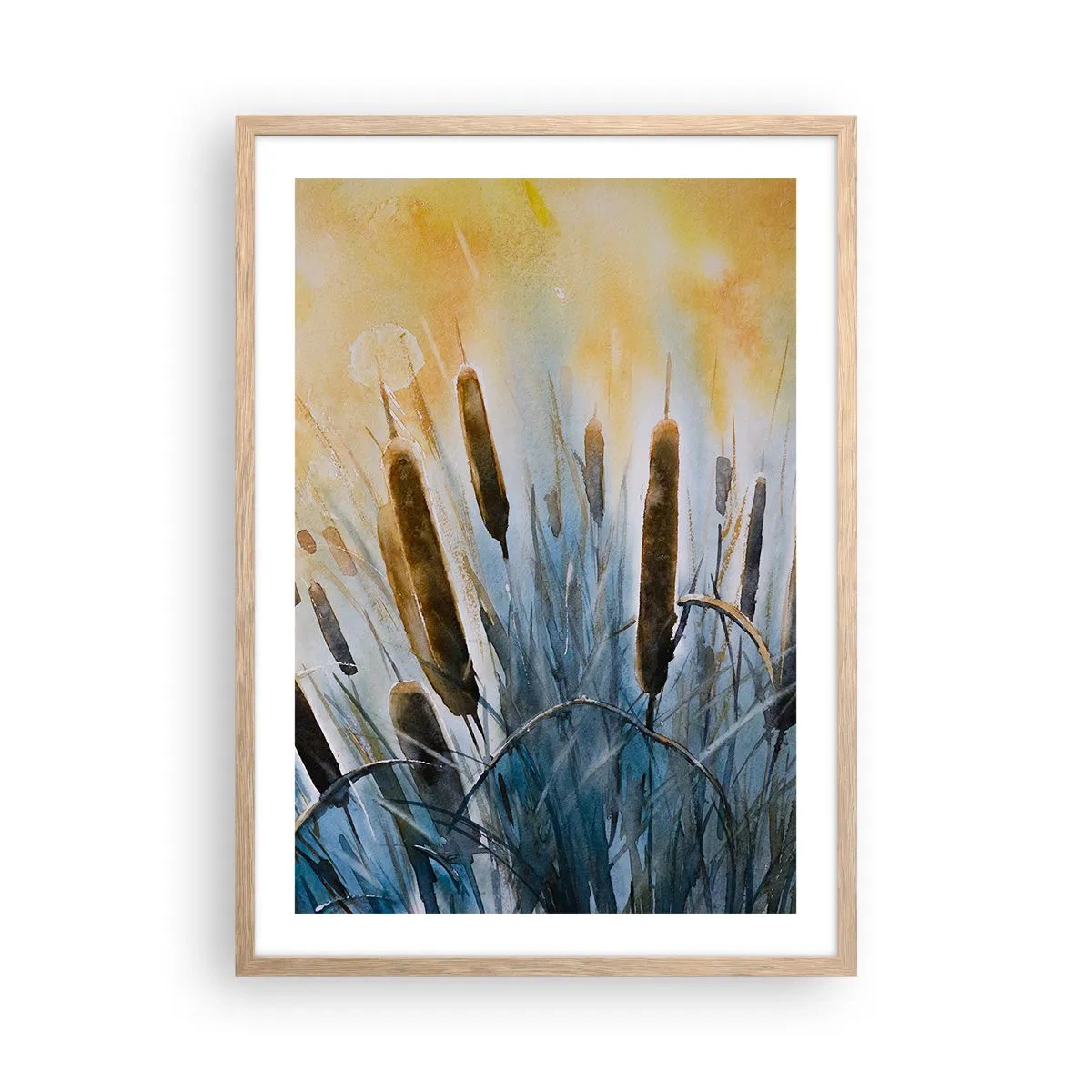 Affisch i ram av ljusek - Vattnets kyla, solens hetta - 50x70 cm