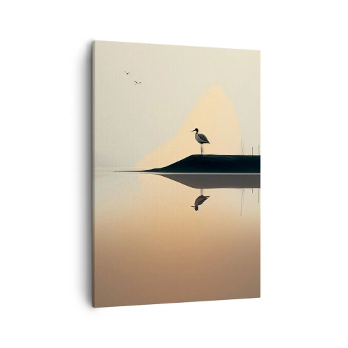 Canvastavla - Bild på duk - Herre på sjön - 50x70 cm