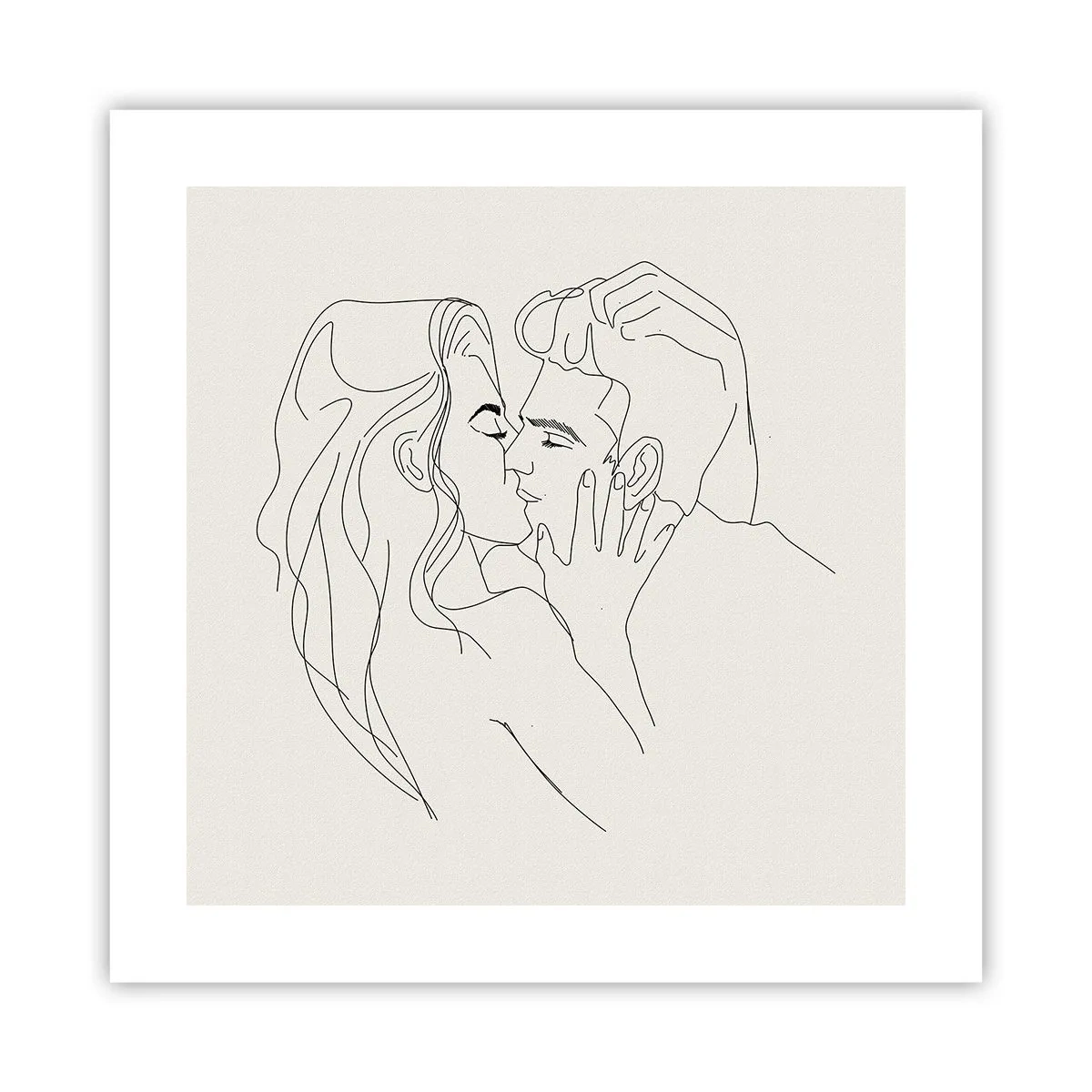Affisch - I kärlekens famn - 40x40 cm