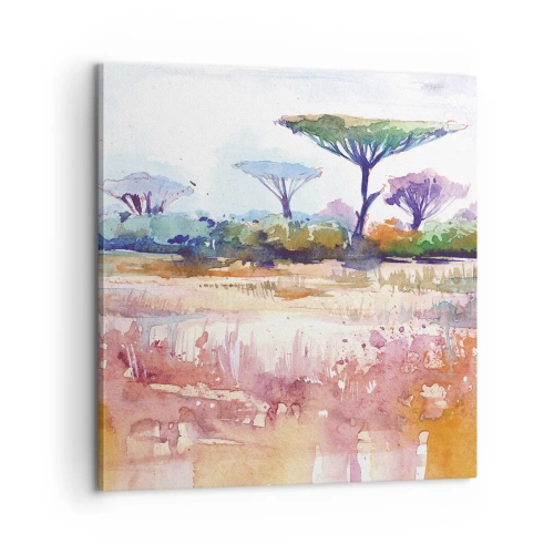 Canvastavla - Bild på duk - Savannens färg - 60x60 cm