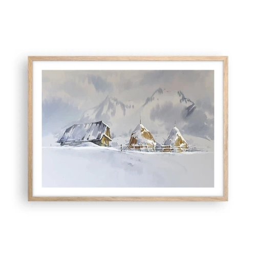 Affisch i ram av ljusek - I snödalen - 70x50 cm