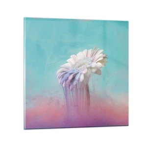 Glastavla - Bild på glas - Blommornas undervärld - 30x30 cm