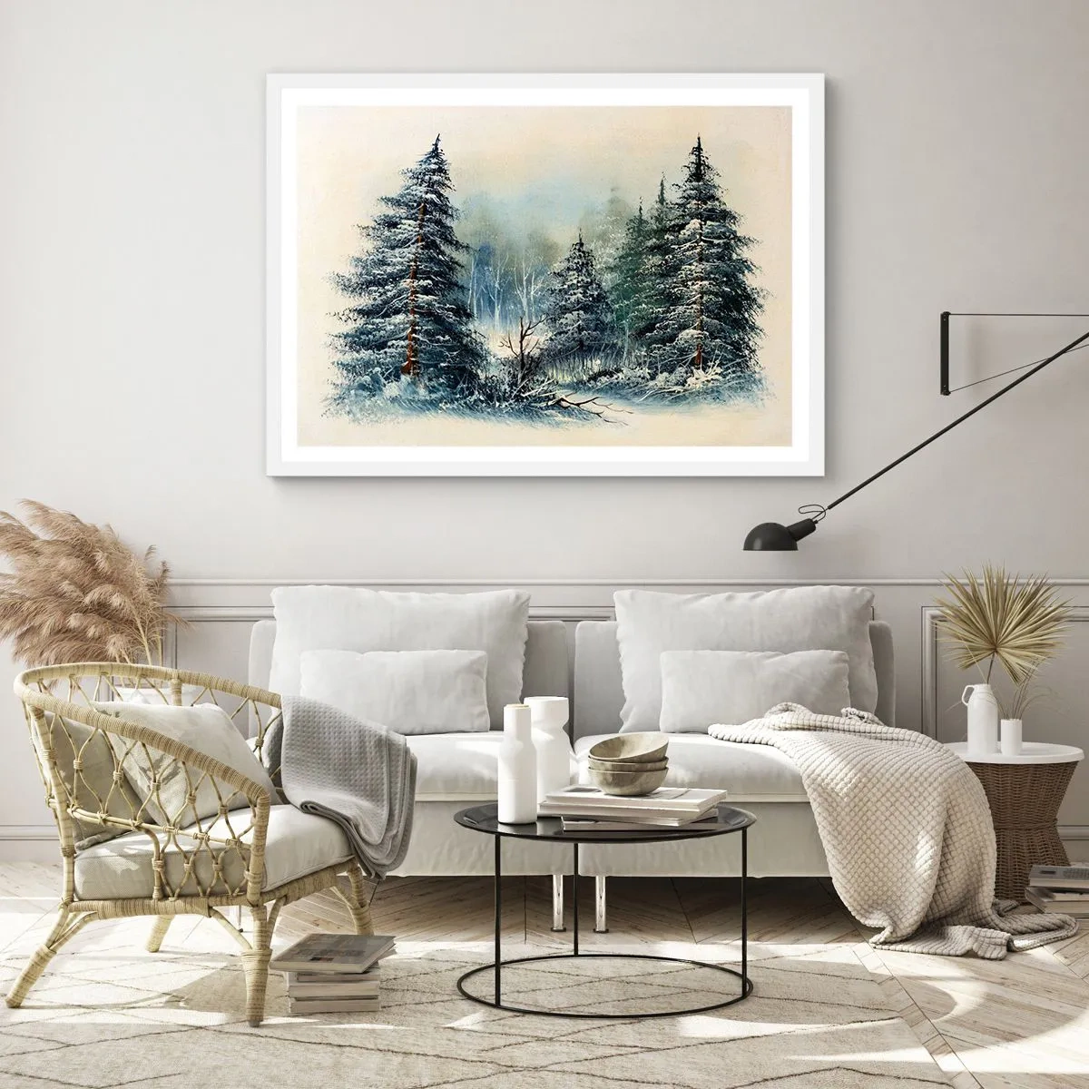 Affisch i vit ram - Redo för Julen - 100x70 cm