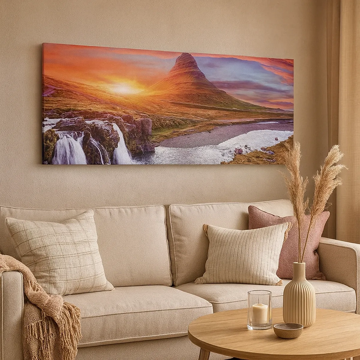 Canvastavla - Bild på duk - Utsikt över Midgård - 30x30 cm