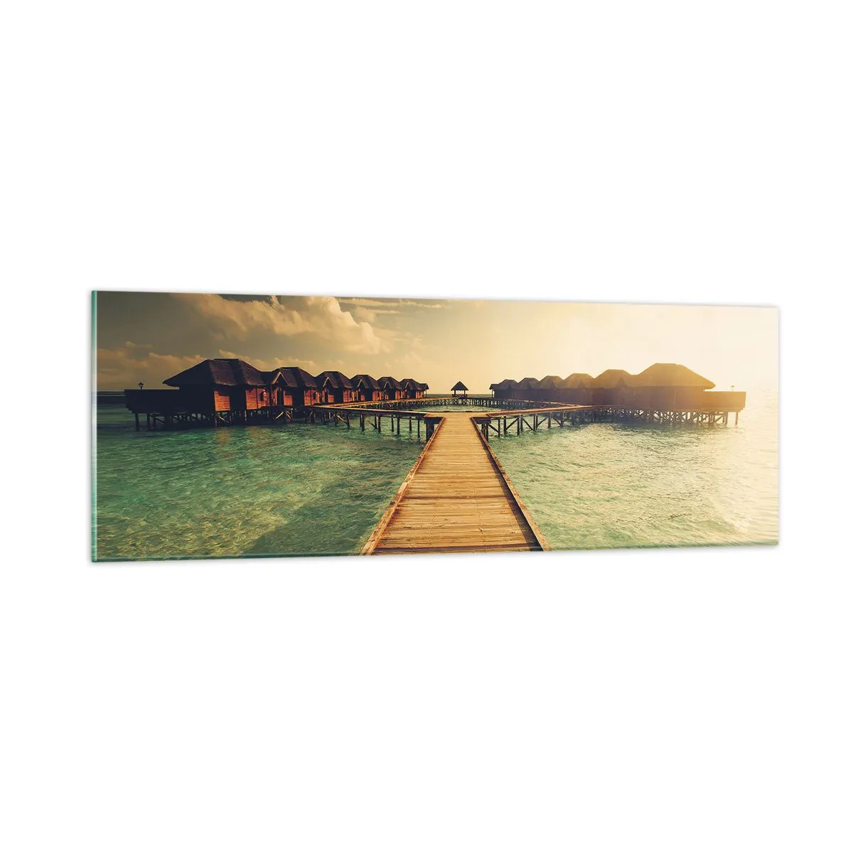 Glastavla - Bild på glas - Varm inbjudan - 90x30 cm