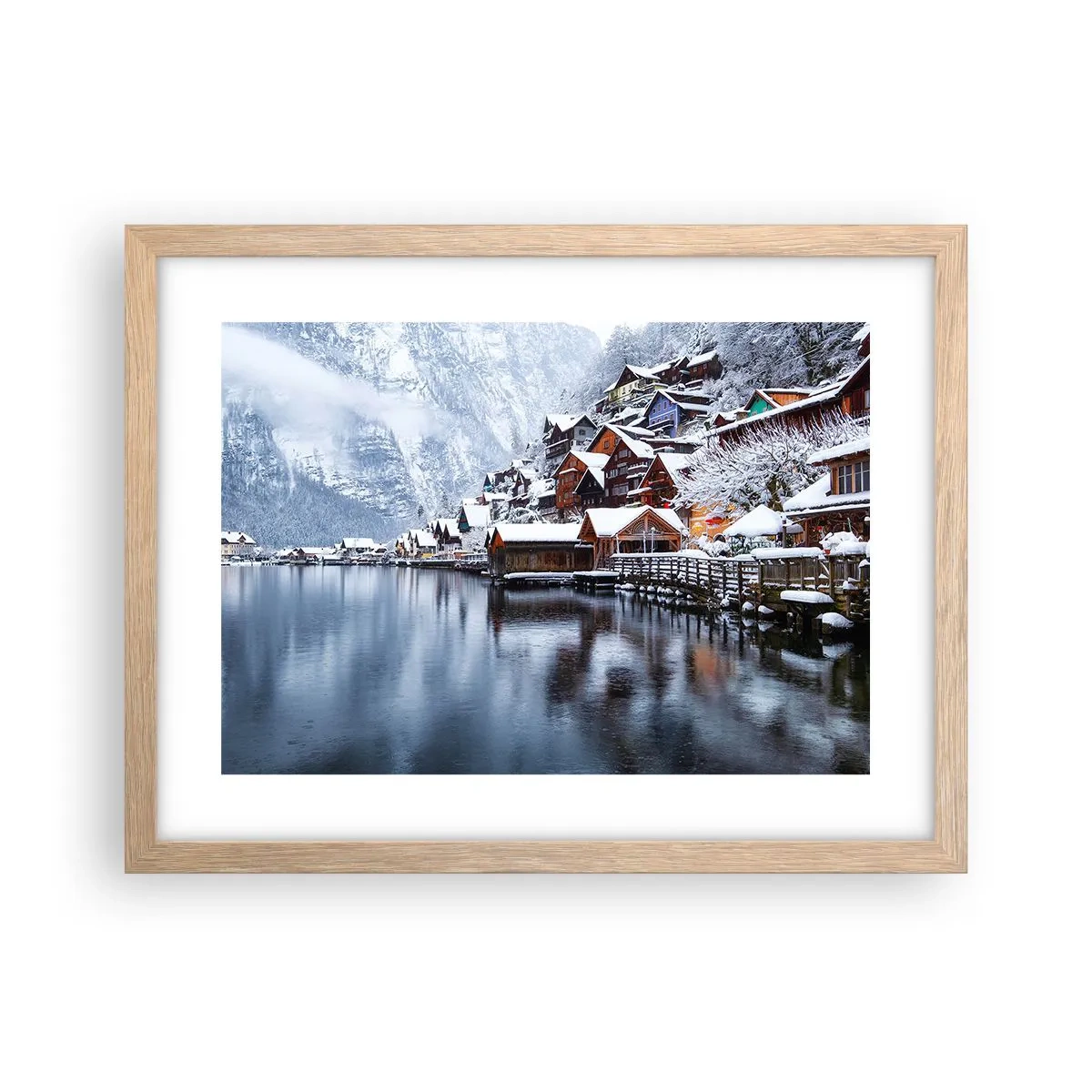 Affisch i ram av ljusek - I vinterns dräkt - 40x30 cm