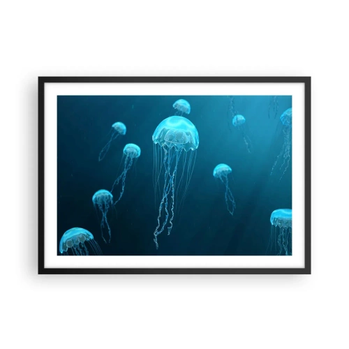 Affisch i svart ram - Havets dans - 70x50 cm