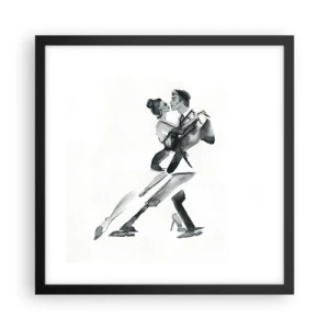 Affisch i svart ram - I en rytm - 40x40 cm