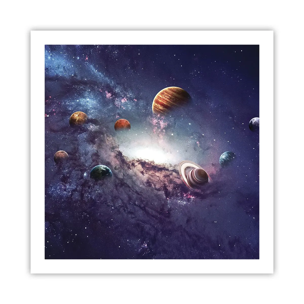 Affisch - Sol- och danssystem - 60x60 cm