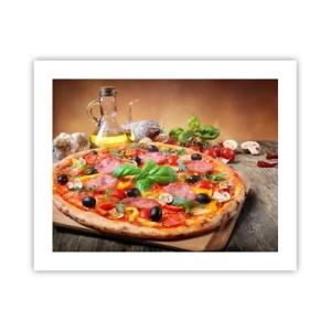 Affisch - Med riktig italiensk smak - 50x40 cm