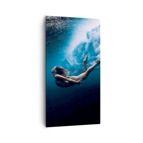 Canvastavla - Bild på duk - Modern sjöjungfru - 55x100 cm