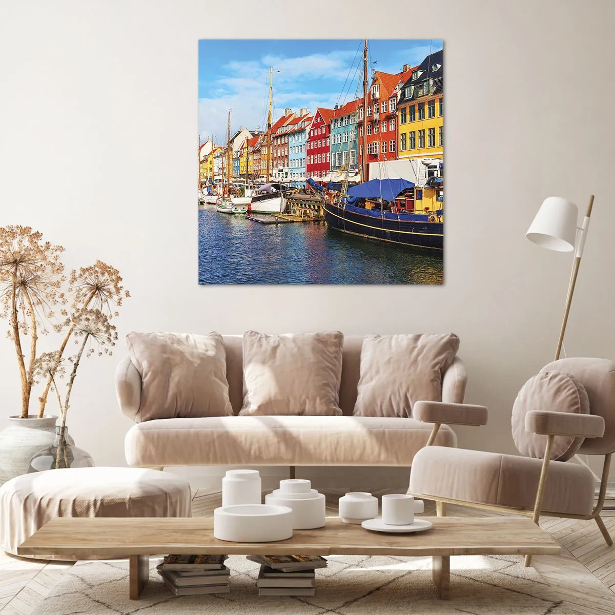 Canvastavla - Bild på duk - Glad kaj - 60x60 cm