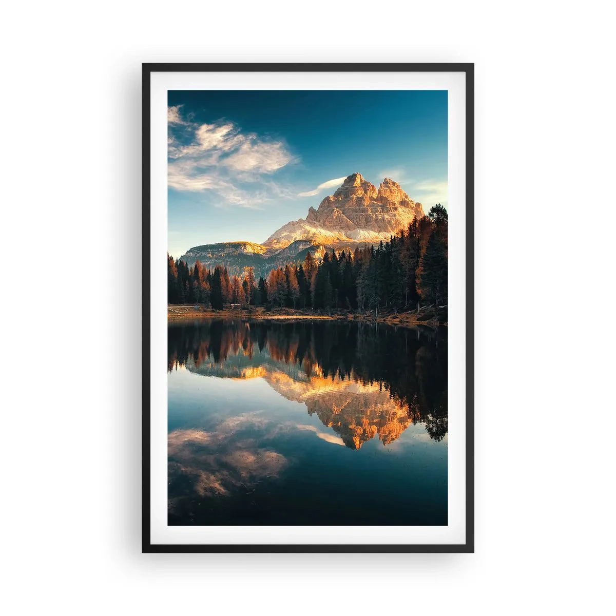 Affisch i svart ram - Dubbelt landskap - 61x91 cm