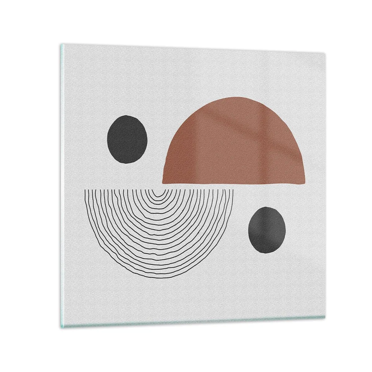 Glastavla - Bild på glas - Hjulets perfektion - 60x60 cm