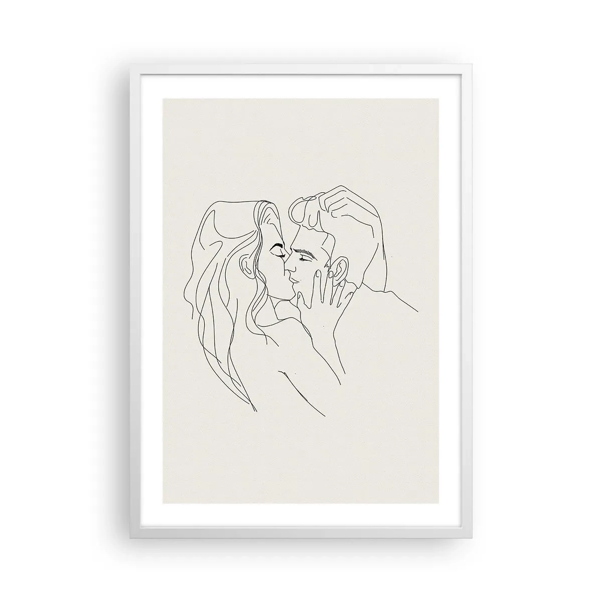Affisch i vit ram - I kärlekens famn - 50x70 cm