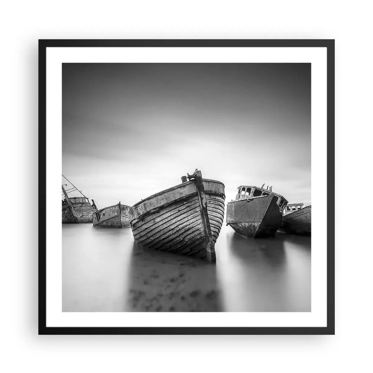 Affisch i svart ram - Bara minnen... - 60x60 cm