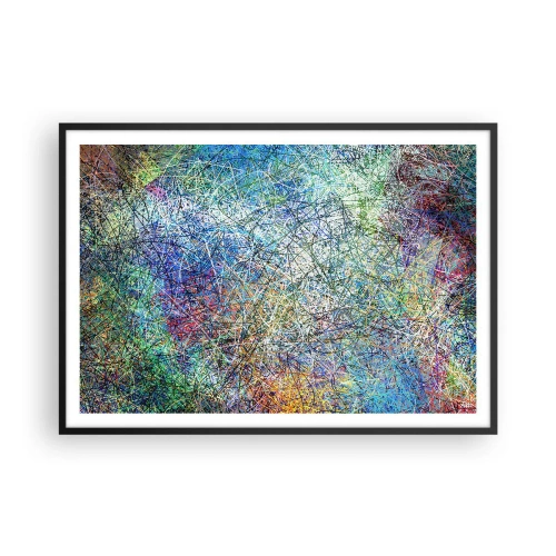 Affisch i svart ram - Det är inte så enkelt - 100x70 cm