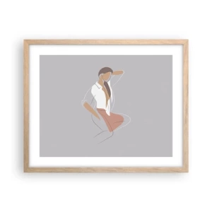 Affisch i ram av ljusek - Charmens kontur - 50x40 cm