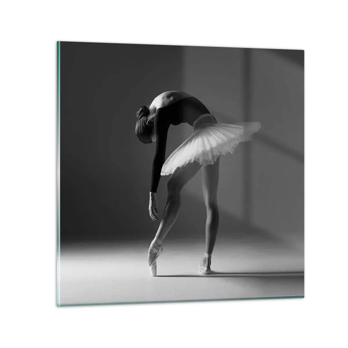 Glastavla - Bild på glas - Bella ballerina - 40x40 cm