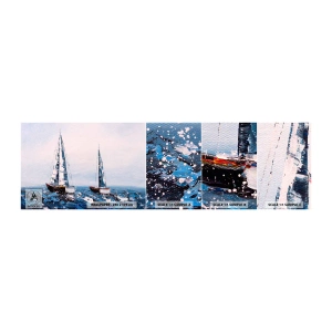 Provbit av självhäftande fototapet Deluxe Sticker - Vindens broderskap - Segelbåtar, Landskap, Seaside - 100x30 cm