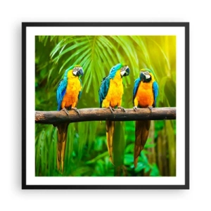 Affisch i svart ram - Har du hört att hon...? - 60x60 cm