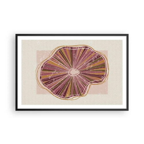 Affisch i svart ram - Strålande abstraktion - 91x61 cm