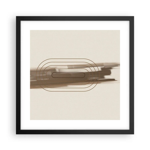 Affisch i svart ram - Grå blåst - 40x40 cm