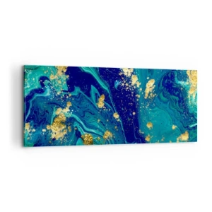 Canvastavla - Bild på duk - Solflingor  - 100x40 cm