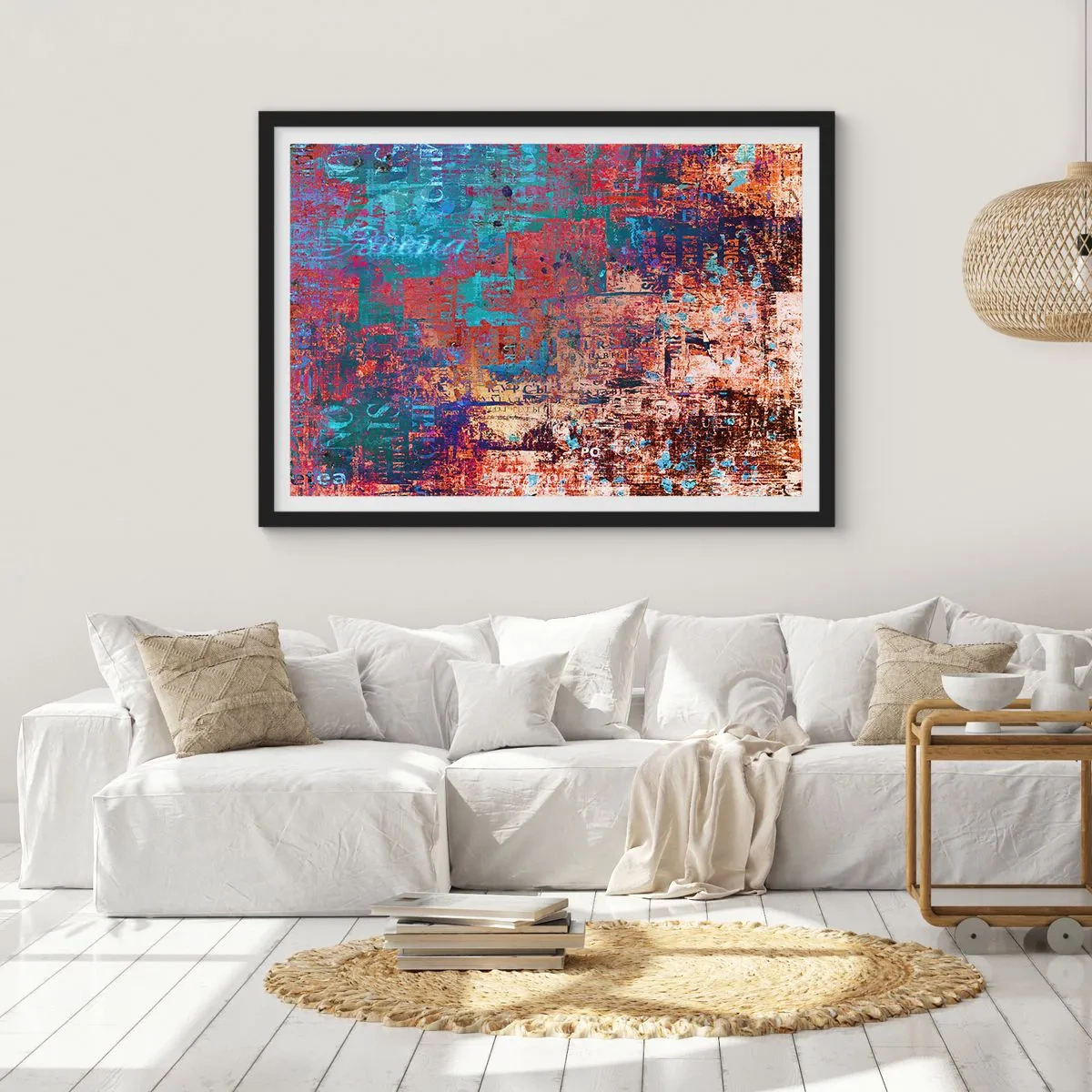 Affisch i svart ram - Minne och icke-minne - 100x70 cm