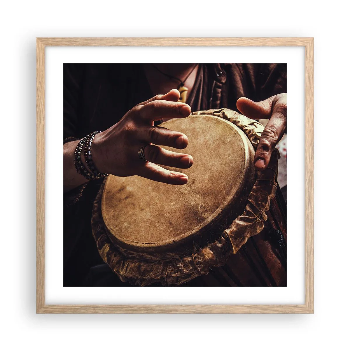 Affisch i ram av ljusek - I hjärtats takt - 50x50 cm