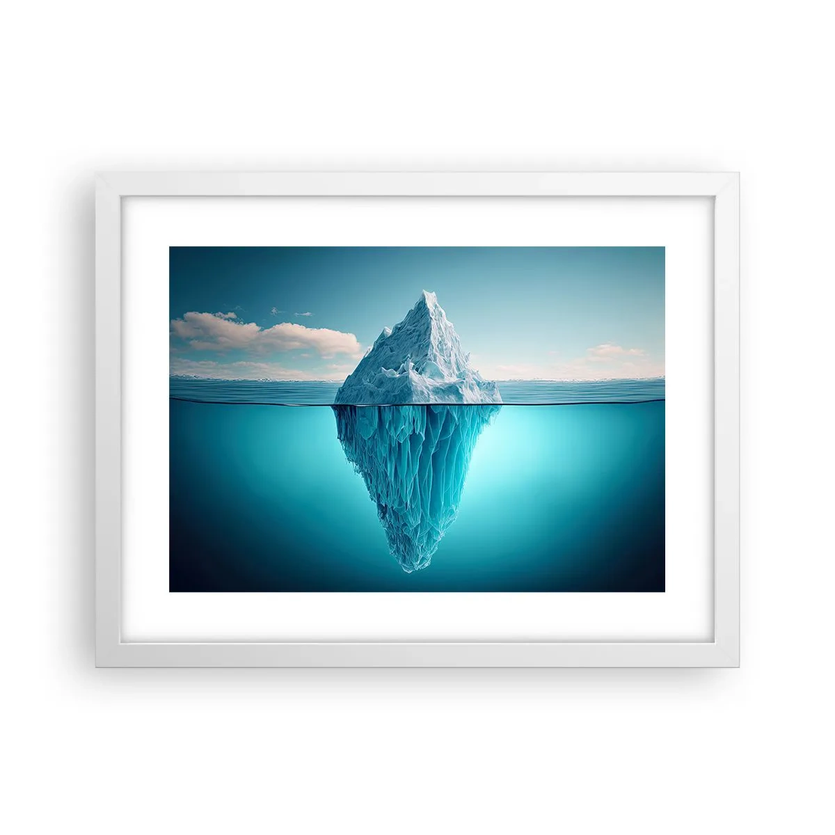 Affisch i vit ram - Isdrottning - 40x30 cm